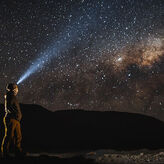 Pica la flor en la arena de Chile crece mirando a las estrellas