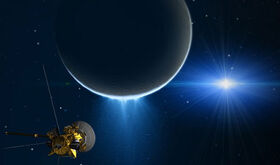 Agua va  El viaje de Cassini hasta Encelado