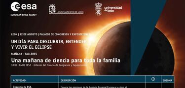 La ESA invita a vivir el eclipse total desde Len con cientficos y actividades gratuitas
