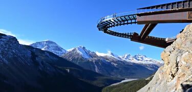 Mirador a los glaciares en el Parque Nacional jasper