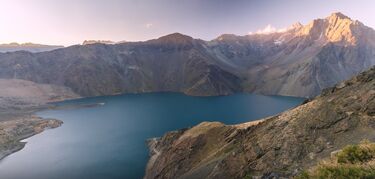 Los glaciares y las estrellas del Cajn del Maipo en Chile