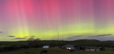 Auroras boreales sobre Reino Unido y Alemania