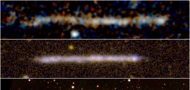 Una galaxia de canto posible solucin al enigma del agujero negro supermasivo