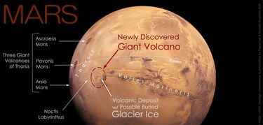 Un gigantesco volcn en Marte oculto a plena vista