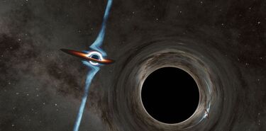 Dos agujeros negros gigantes se dirigen en espiral hacia una colisin
