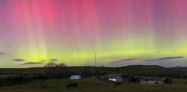 Auroras boreales sobre Reino Unido y Alemania