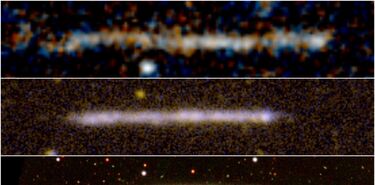 Una galaxia de canto posible solucin al enigma del agujero negro supermasivo