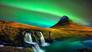 Kirkjufell aurora boreal