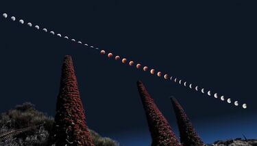 Eclipse de Luna sobre el PN del Teide