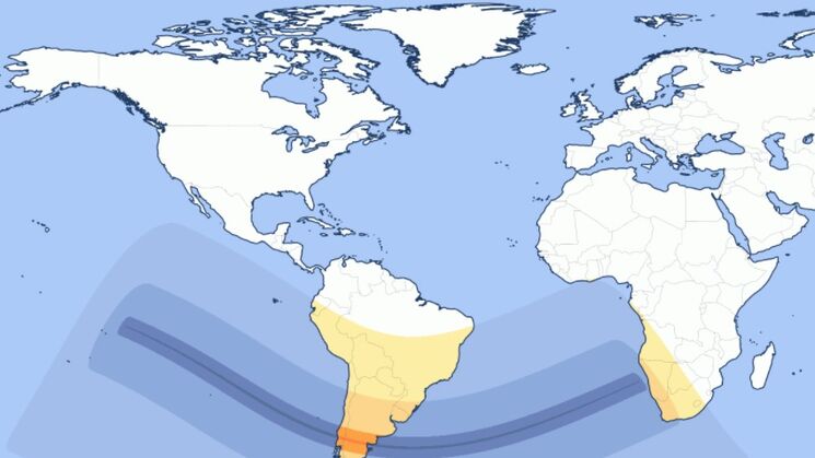 Camino eclipse solar 14 diciembre 2020