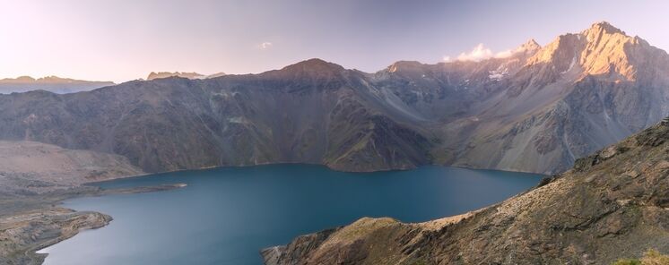 Los glaciares y las estrellas del Cajn del Maipo en Chile