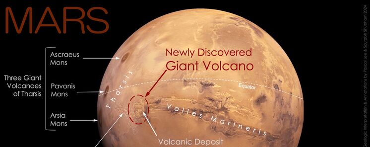 Un gigantesco volcn en Marte oculto a plena vista