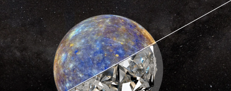 Sabas que Mercurio tiene una capa de diamante de 16 km de espesor 