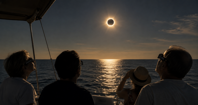 Marina Mercante publica la primera gua para ver el eclipse desde el mar