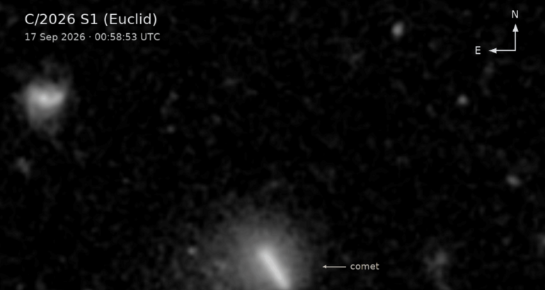 Euclid buscaba galaxias lejanas y encontr un cometa desconocido