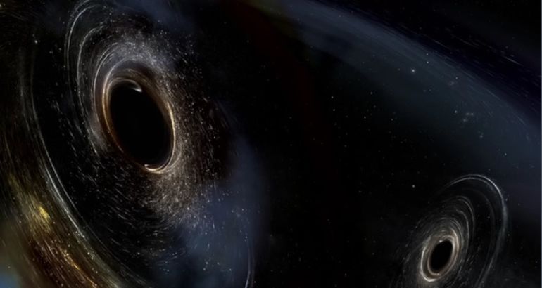 Las consecuencias del choque de 2 agujeros negros 