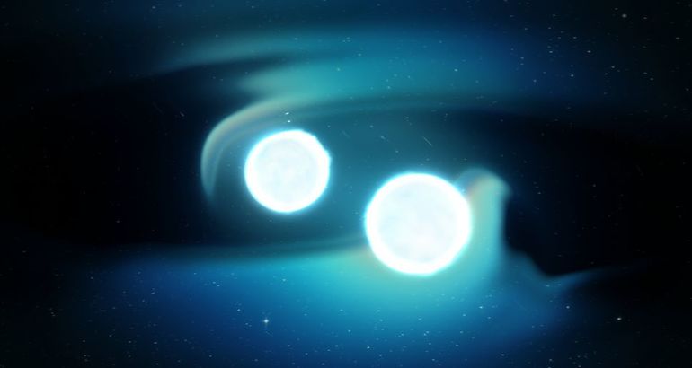 Un choque entre estrellas de neutrones llen el sistema solar de oro y uranio