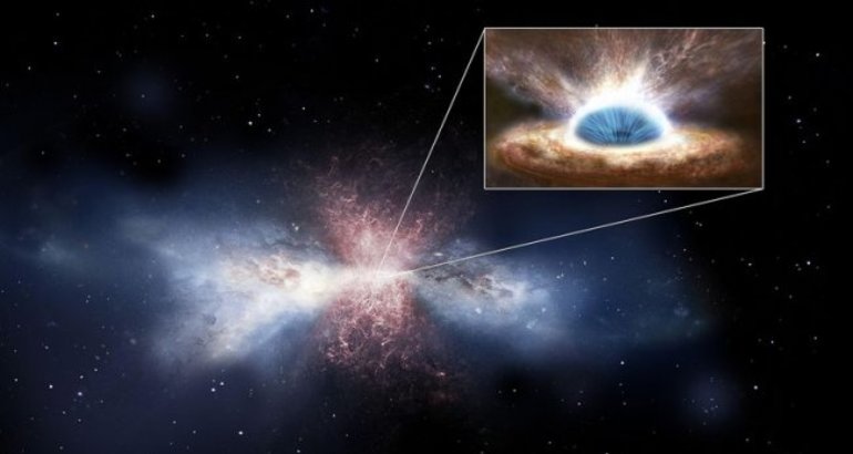 Detectan potentes vientos producidos por un agujero negro supermasivo