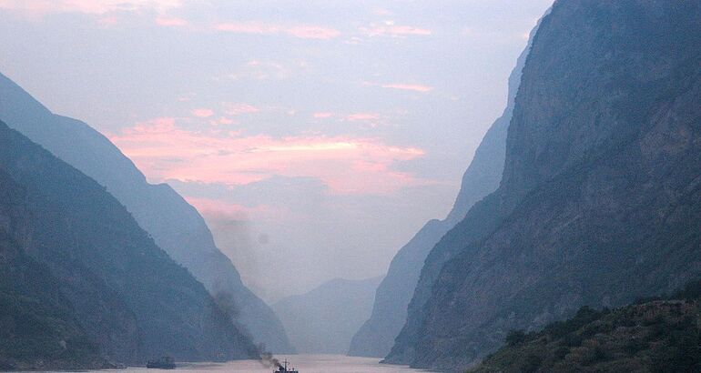 Atardeceres y estrellas en el valle del Ro Yangts en China