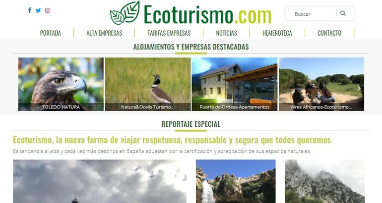 Ecoturismocom une turismo verde astroturismo y mucho ms