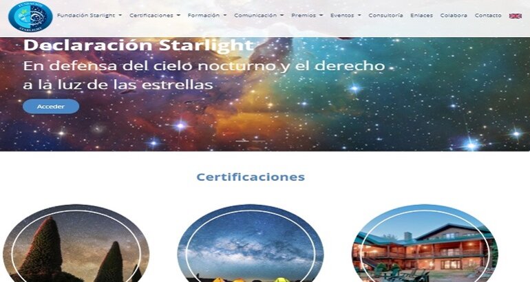 As es la nueva web de la Fundacin Starlight