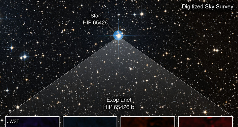 La imagen del telescopio Webb, tomada en luz infrarroja media