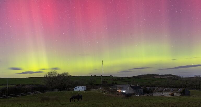 Auroras boreales sobre Reino Unido y Alemania