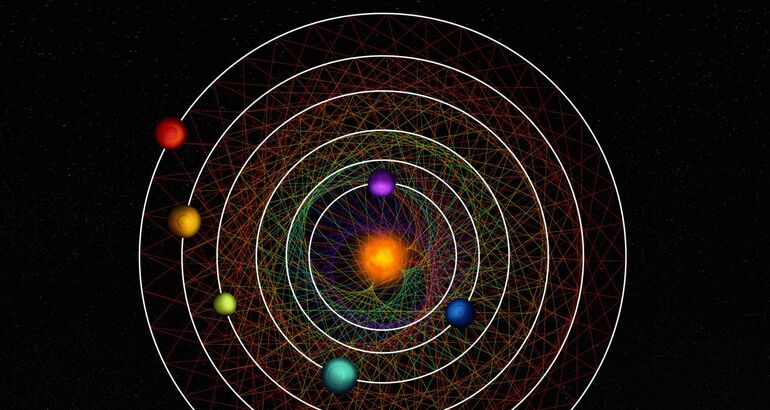 Descubren la danza sincronizada de un sistema de seis planetas 