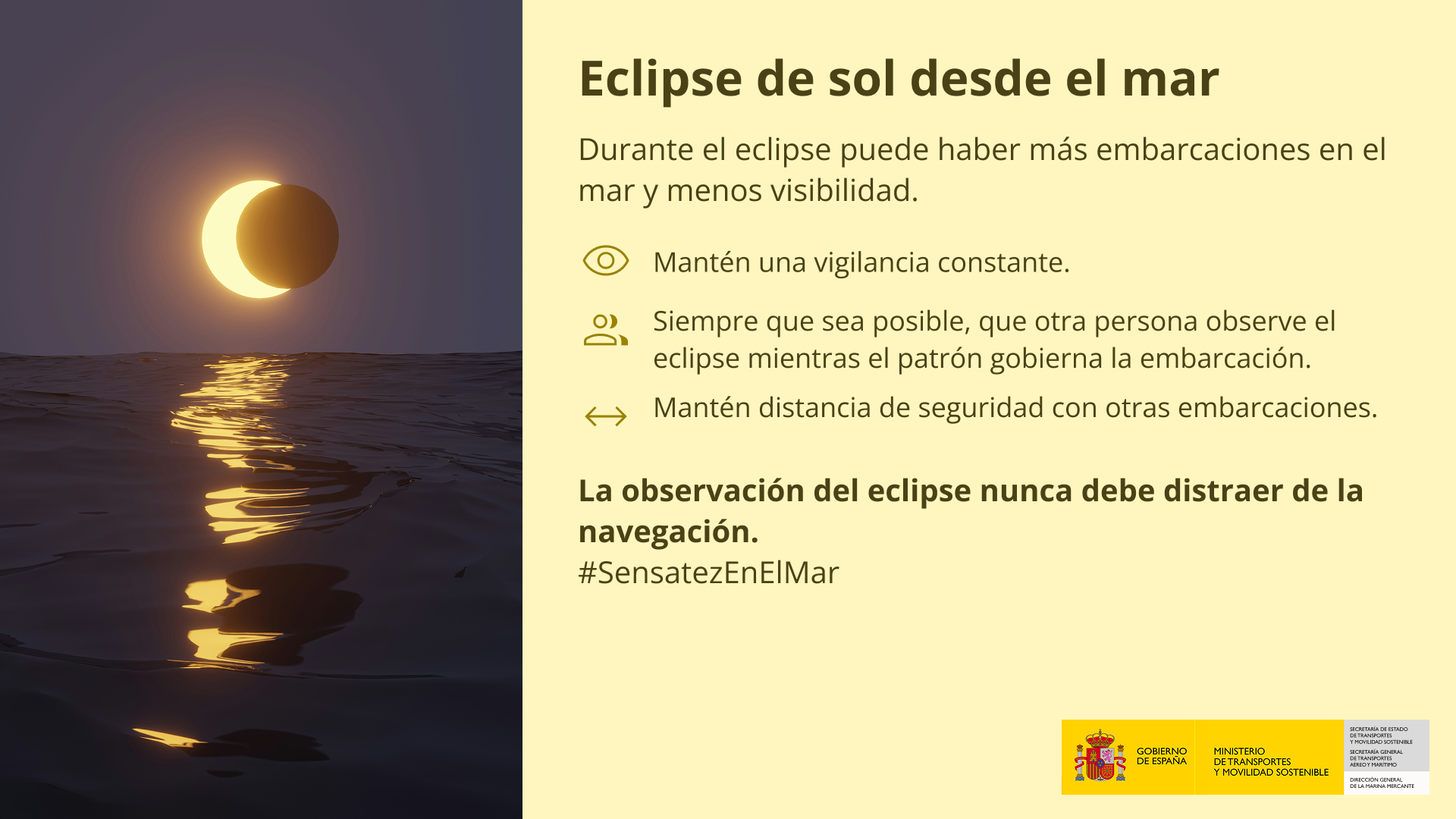 eclipse solar desde el mar