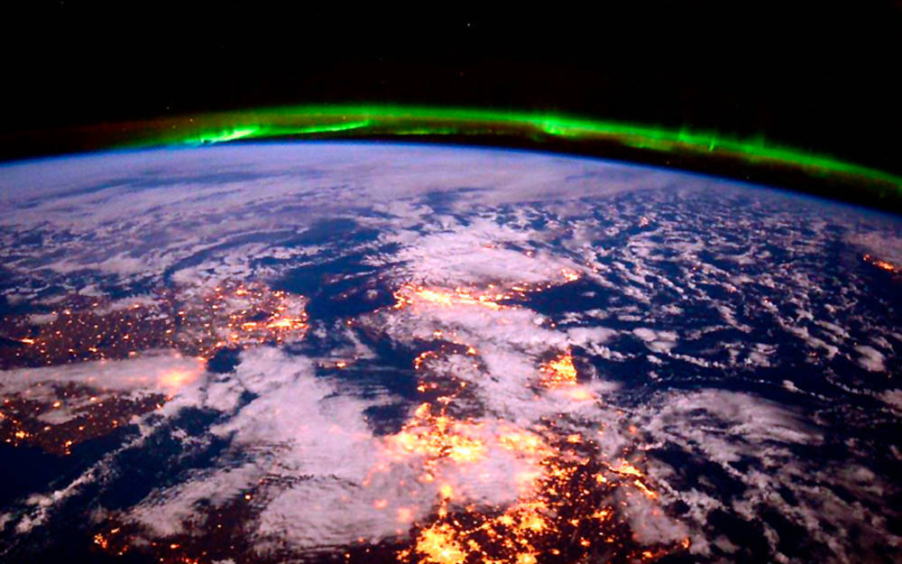 Auroras vistas desde el cielo