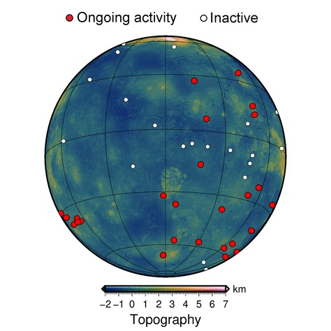 Actividad volcánica en Venus