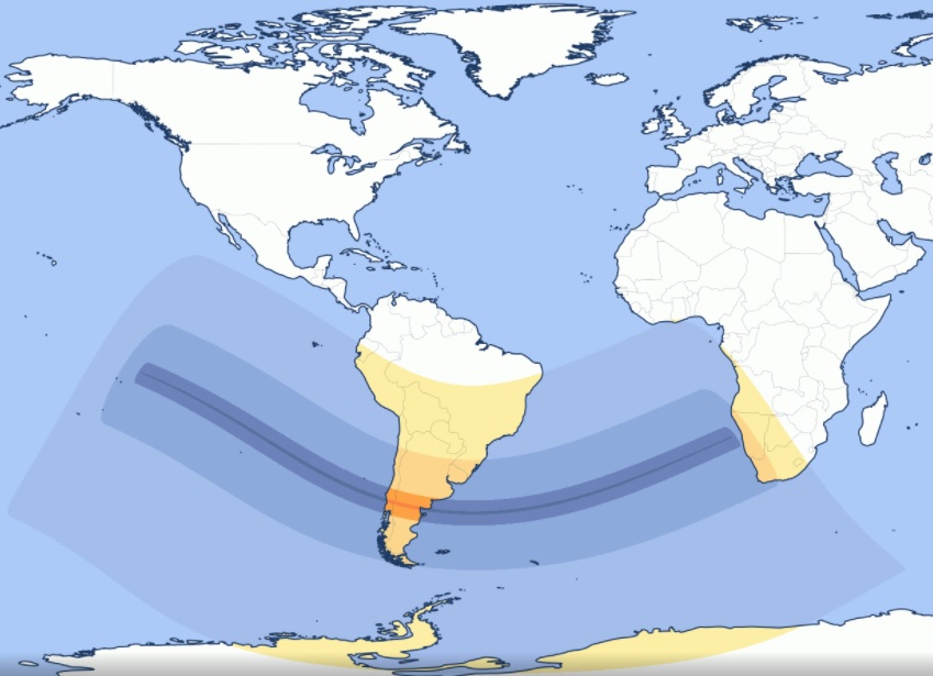 Camino eclipse solar 14 diciembre 2020