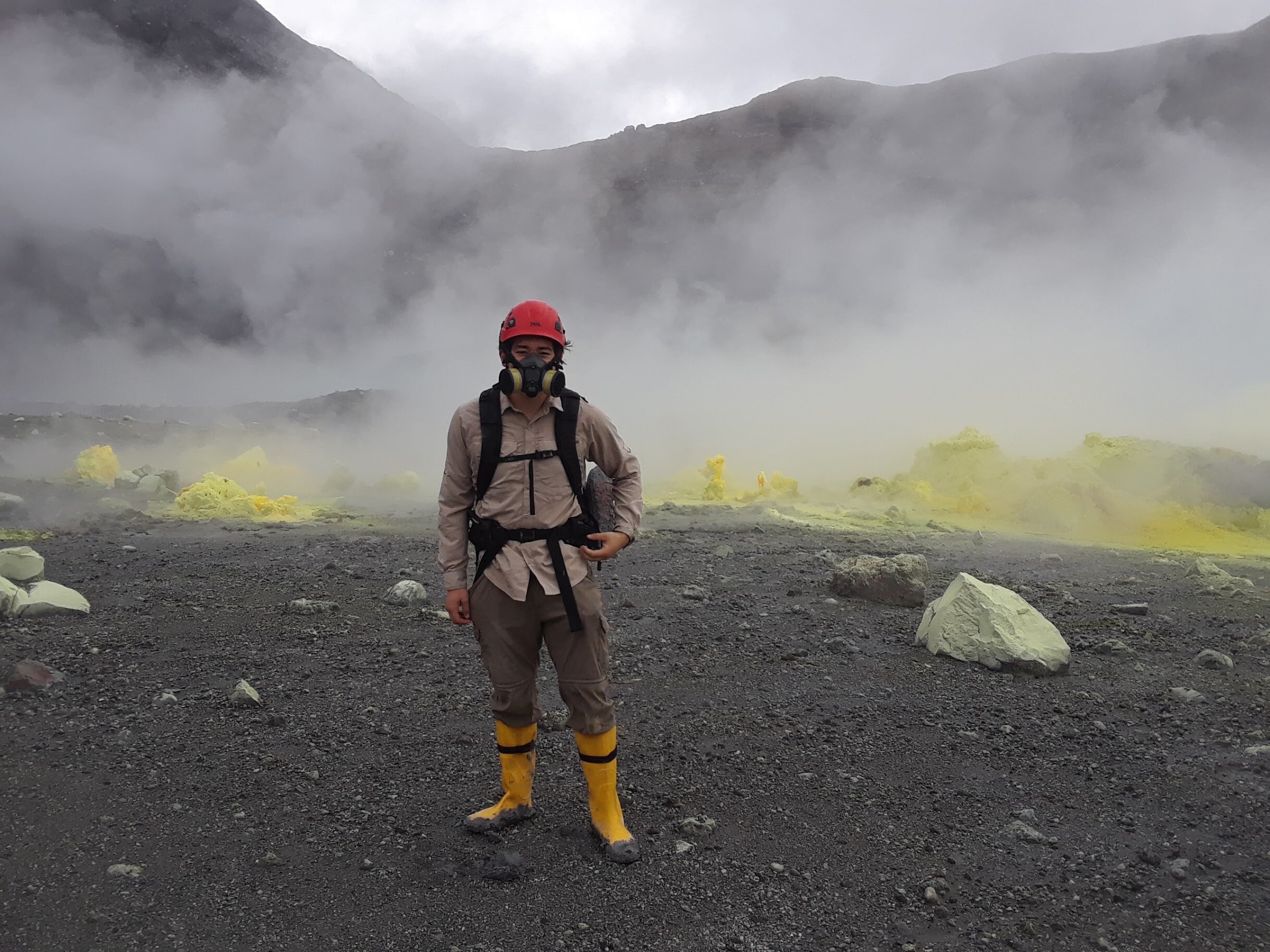 lago del cráter del volcán Poás en Costa Rica