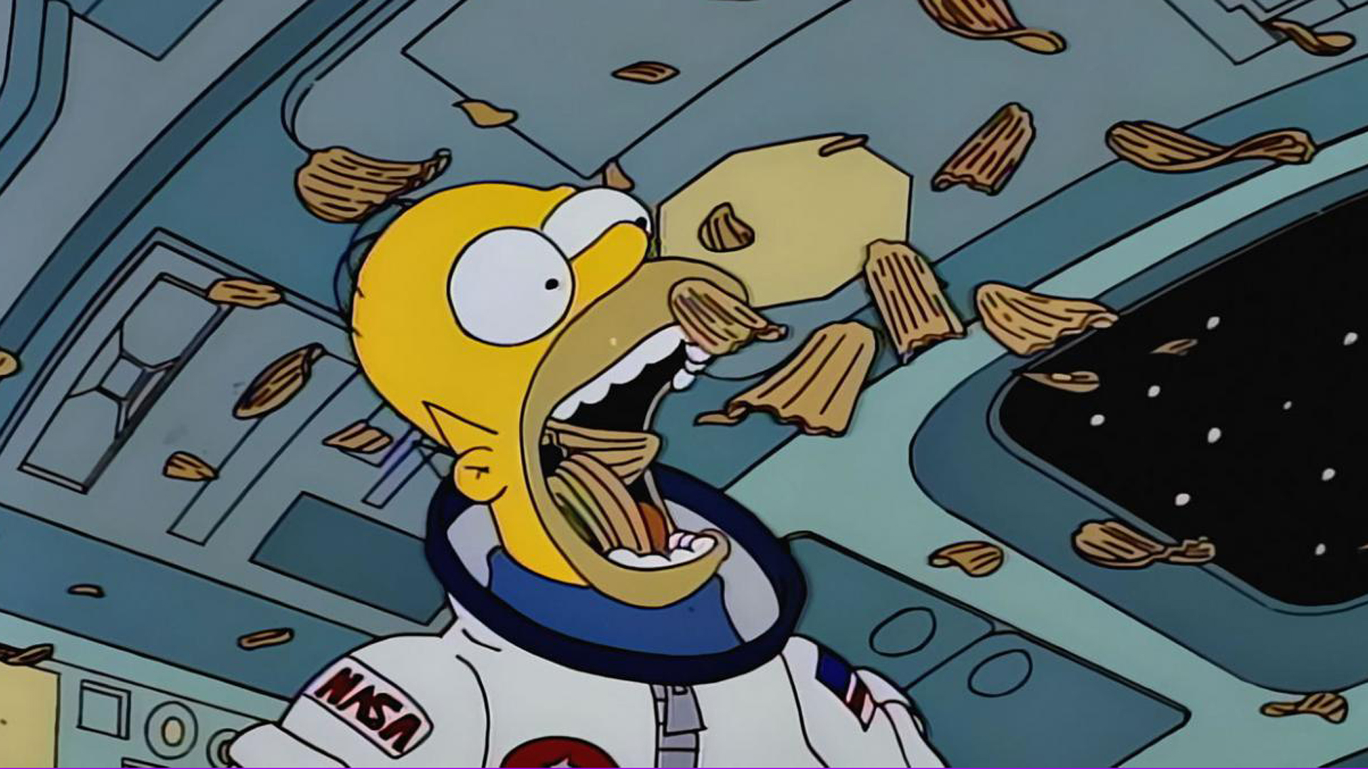 Homer Simpson en el espacio