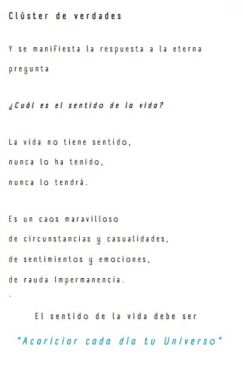 poema clúster de verdades