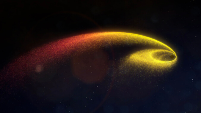 Estrella destrozada por un agujero negro supermasivo